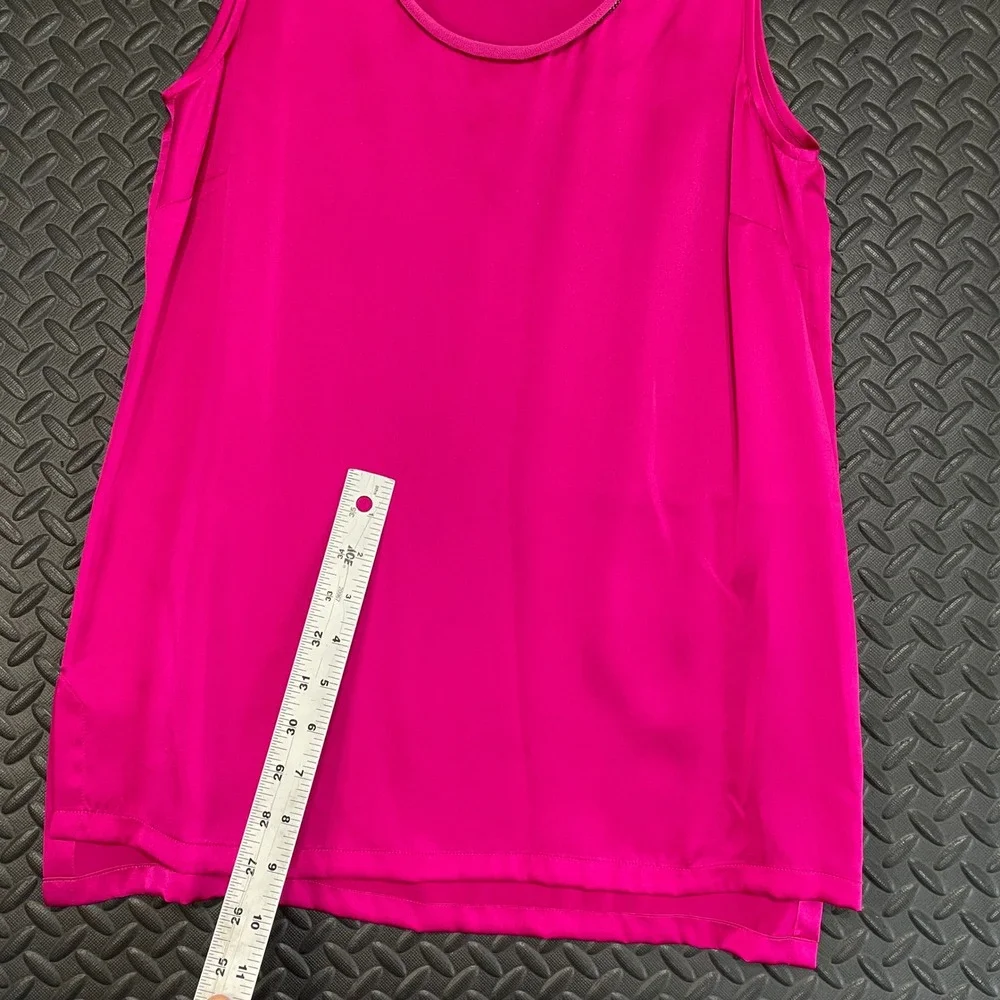 Etcetera Magenta Pink 100% Silk Scoop Neck Tank‎ Top Women's Size 2